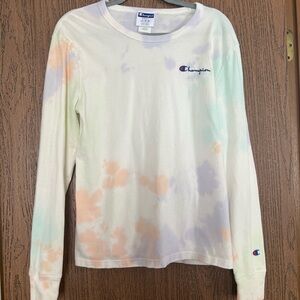 Champion Pastel Tie-Dye Long Sleeve Shirt